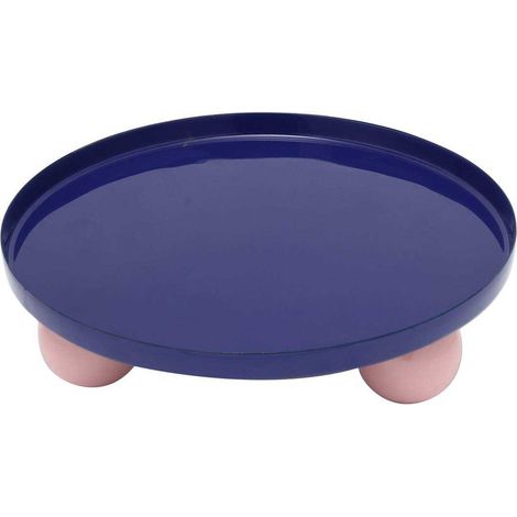 Plateau rond en métal Double Funky Large (1/4)