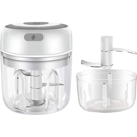 Mini hachoir électrique sans fil avec chargement USB, puissant et facile à nettoyer, convient pour l'ail, le piment, les légumes, la viande, les oignons, le poivre, le gingembre et les aliments pour b (1/4)