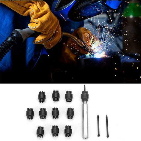 Coffret 13 pièces extracteur point soudure foret rotatif HSS 3/8 pouce bi-face (1/5)