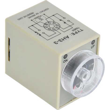 AH3-3 Zeitrelais Elektronischer Typ Einstellbare Auslöseverzögerung Zeitrelais 8 Pins 60Min(110V) (1/5)