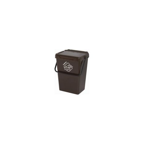 SECCHIO CON COPERCHIO MARRONE LT 35