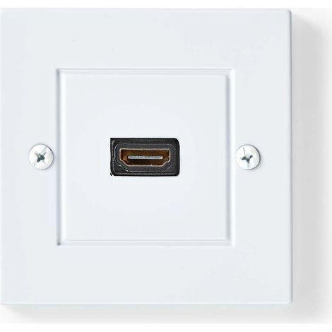 Nedis HDMI™-Wanddose / 1x HDMI™ Female / 4K@60Hz / HDMI™ Ausgang / Schwarz / 18 Gbps / Vergoldet / Box