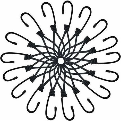 30 Pièces Tendeurs Elastique avec Crochets, 16cm Elastiques Sandows, Sandow Elastique pour Fixation Bache, Camping, Tente, Pavilion (1/5)