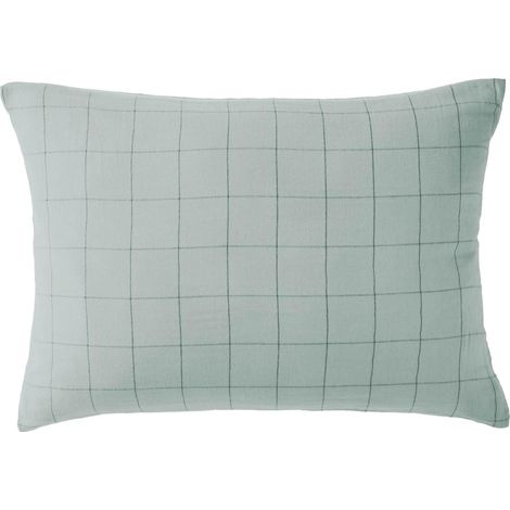 taie d'oreiller 50 x 70 cm gaze de coton gaïa match eucalyptus (1/4)