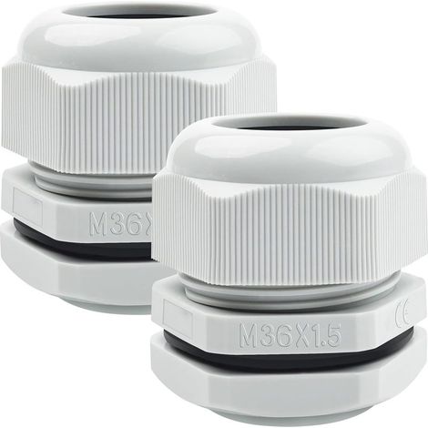 Pack of 2 waterproof IP68 M36 cable glands for junction boxes, distribution boxes, surface-mounted fuse boxes and electrical distribution cabinets (1/5)