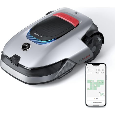 Dreame - A2 1200 Tosaerba robotico – Connessione wireless senza RTK, per 1200 m², LiDAR 3D a 360° e visione AI, capacita di salita fino al 50% (26,5°)
