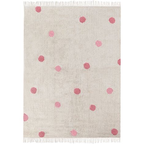 Kinderteppich DARDERE Rosa 140 x 200 cm Baumwolle (1/5)