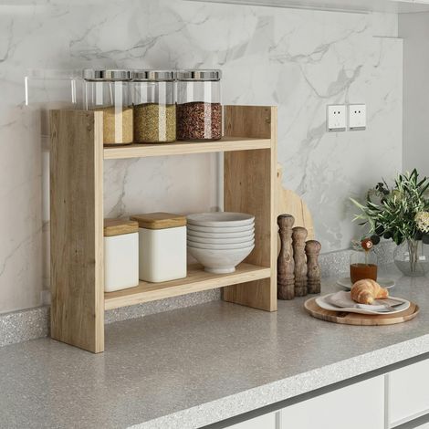 Etagère cuisine à poser effet pin - 2 niveaux MARFA (1/5)
