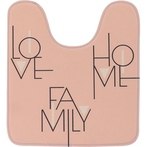 Tapis contour wc microfibre imprime 45x50 cm - minimalist blush - Tendance (1/2)