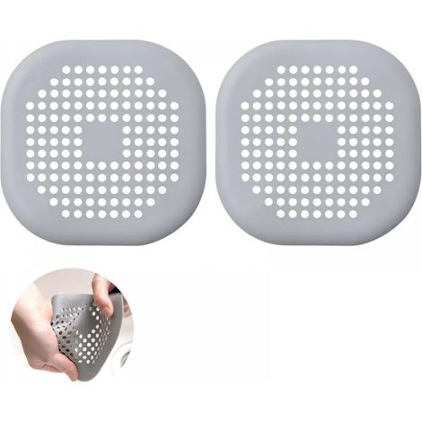 2 x Protections de canalisation en silicone pour cheveux, bain, douche, canalisation, cuisine, salle de bain, buanderie (1/5)