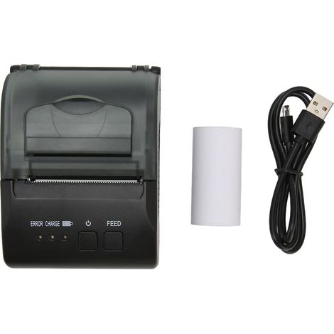 Imprimante Bluetooth portable 58 mm, mini imprimante thermique de reçus, batterie 2000 mAh, compatible Windows/Android/iOS/Mac 5810DD (1/5)