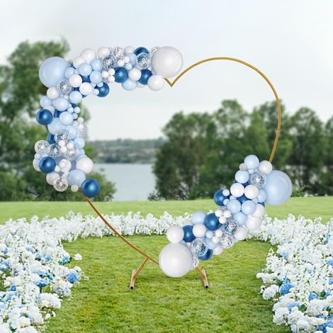 Arche de Mariage en Métal 2 x 2,1 m - Cadre en Forme de Cœur pour Décoration de Fête et Demande en Mariage - Arche de Ballons (1/5)
