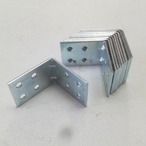 Lastrina ad angolo di rinforzo tipo largo da 80x80x30mm - 10pz (1/3)