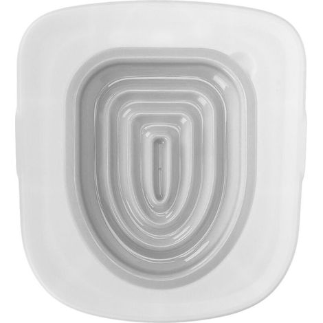 Kit d'entranement à la toilette pour chat, universel, réutilisable, respectueux de l'environnement, pour le nettoyage des animaux domestiques, plateau blanc, 1 support intérieur gris (1/5)