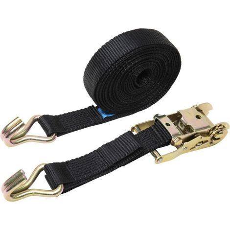 Truck Rope Tensioner Bundler Double Hook Polyester Fastening Belt Thickened Ratchet Tensioner, 5cm x 6 meters (1/5)