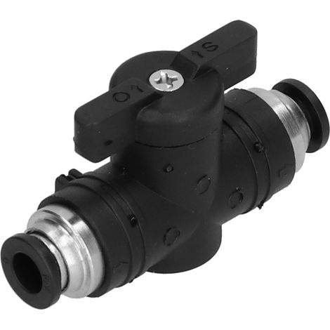 Raccord pneumatique 1/4 pouce à réglage manuel, vanne de régulation de débit d'air avec connecteur rapide. (1/5)