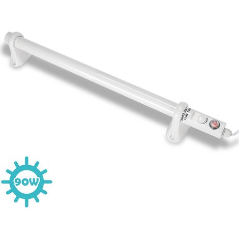 Randaco Lot de 2 chauffages électriques pour serre, 90 W chacun, radiateurs tubulaires blancs, 700 mm (1/5)