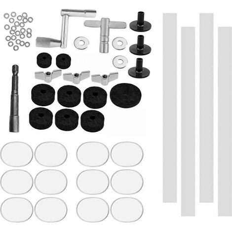 51-teiliges Set Beckenständer-Hüllen, Beckenfilze, Schlagzeug-Ersatzteile