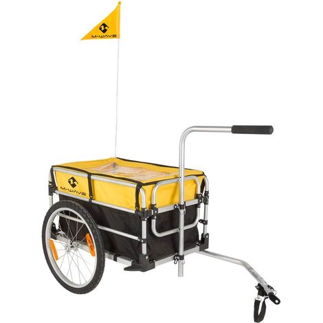 M-Wave Fold 2 in 1 pieghevole di deposito del rimorchio per bicicletta, Argento, One size (1/5)