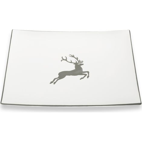 Gmundner Keramik Grauer Hirsch, Assiette de présentation Trend (31x31cm) (1/2)