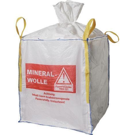 Bolsa de transporte Big Bag L.900mm B.900mm H.1100mm TRGF.150kg Impresión: lana mineral