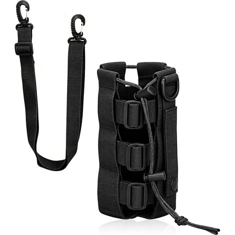 Porte-Bouteille de Ceinture avec Cordon de Serrage Réglable, en Nylon pour Ceinture et Sac à Dos, Adapté pour le Camping, les Voyages et l'Alpinisme (1/5)