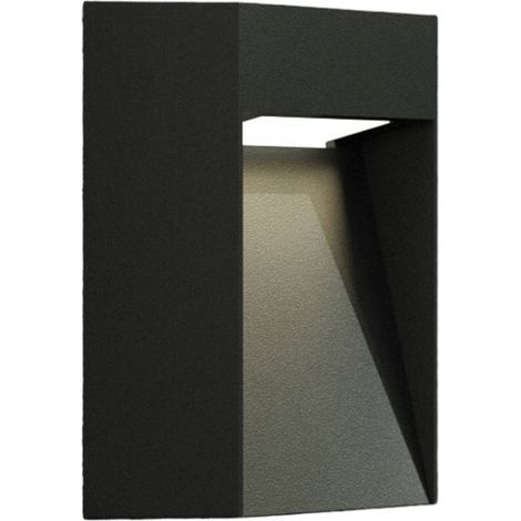 LED-vägglampa utomhus "Dijora" aus aluminium / grå / zinkmit USB Anschluss von Lucande