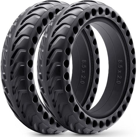 2 Pièces Pneus Pleins 8,5 x 2,0 (50/75-6.1) pour Trottinette Électrique – Increvables, Structure Nid d’Abeille, Sans Entretien, Compatibles Wispeed T855, Xiaomi M365/Pro 2 (1/5)