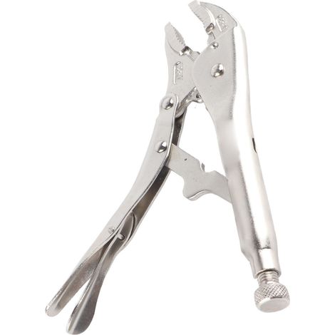 Pince à mâchoires courbes et verrouillage, mini-outil portable en acier au chrome-vanadium pour la fixation de pièces, 220 mm (1/5)