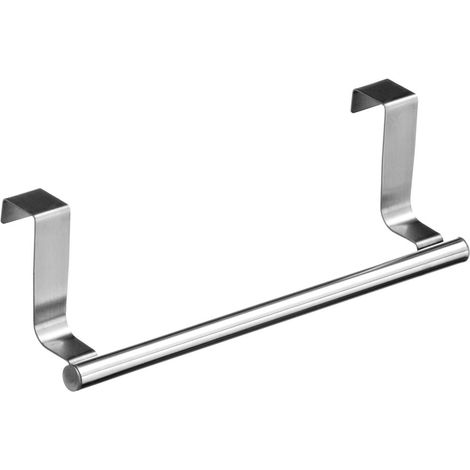 Porte Serviettes Torchons sur Porte, Barre Acier INOX à Suspendre sur Porte de Placard, Installation sans Perçage (1/5)