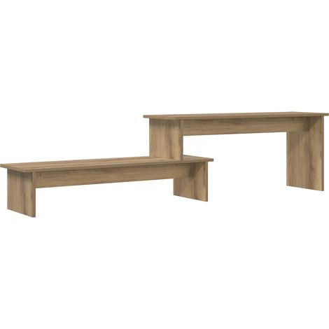 Ensemble meuble TV  Banc TV  Armoire TV Chêne artisanal 180,5 x 30 x 43 cm (1/5)