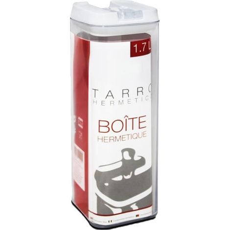 Boîte hermétique,pot conservation avec couvercle,capacité 1.7 L-Longueur 9.5 x Profondeur 9.5 x Hauteur 30.5 cm-JUANIO (1/2)