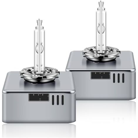Bombillas de xenón HID D5S 6000K 35W para faros delanteros, color blanco diamante, lámpara de descarga de luz alta y baja, 12 V, lámpara de repuesto de xenón impermeable, paquete de 2
