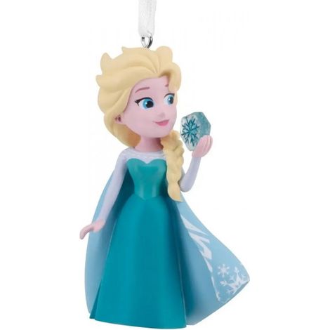 Addobbo Albero di Natale Disney Frozen Elsa in Resina con Appendino 7cm