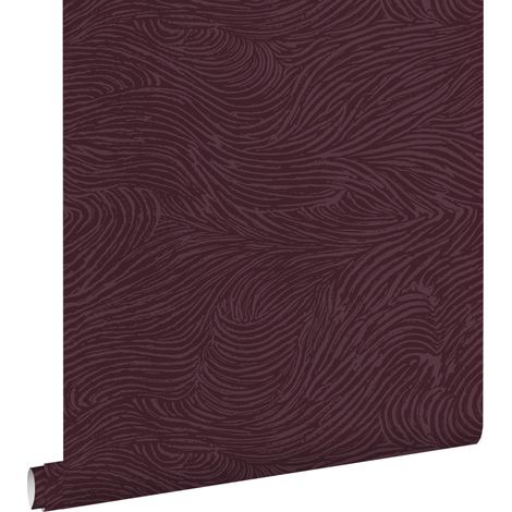 papier peint 3D motif nuages violet aubergine - ESTAhome (1/5)