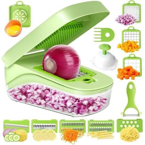 Mandoline Cuisine Manuel - Multifonction - 9 Lames Interchangeables - ABS Robuste - Design Contemporain (1/4)