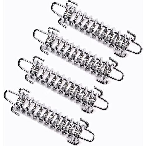pezzi Molla per vela ombreggiante, Molla tenditore per vela ombreggiante, Molla di tensione per vela ombreggiante, Molla di tensione per tenda da campeggio, Fibbia per corda a molla in acciaio (Argent