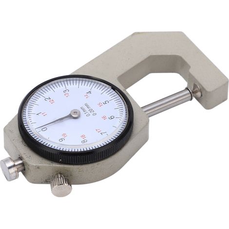 Micromètre d'épaisseur portable à échelle transparente et aiguille, résistant à l'usure, pour mesures de 0 à 20 mm. (1/5)