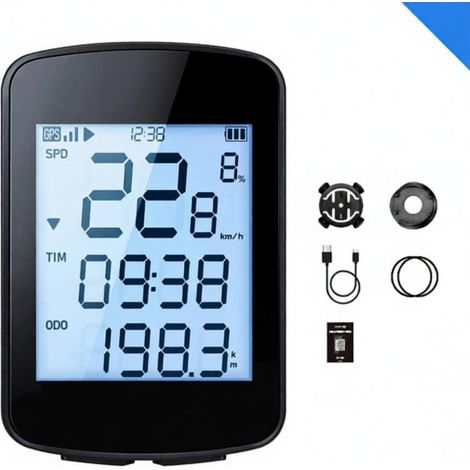 Compteur GPS vélo XOSS Gen2, étanche IPX7, écran LCD 2,2 pouces, autonomie 28h, Bluetooth (compatible tous vélos)