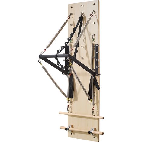 Mophorn Máquina de Pilates Reformer de Pared, Trampolín de Madera de Arce con Resortes de Resistencia,Diseñada para Mejorar Flexibilidad y Equilibrio en el Hogar o Gimnasio,1830 x 560 x (800) x 620 mm (1/5)