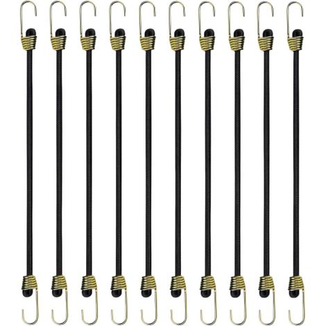 Tendeur Elastico - 25 Cm - Polipropileno - Para Lona Tienda Jardin Equipaje - Paquete De 10 Unidades (1/5)