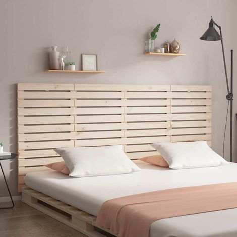 Tête de lit murale,Panneau de lit,Décoration murale 186x3x91,5 cm Bois massif de pin XZZ45367 (1/5)