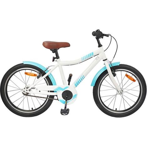Vélo enfant 18 pouces, convient aux enfants de 5 à 7 ans, bleu clair.