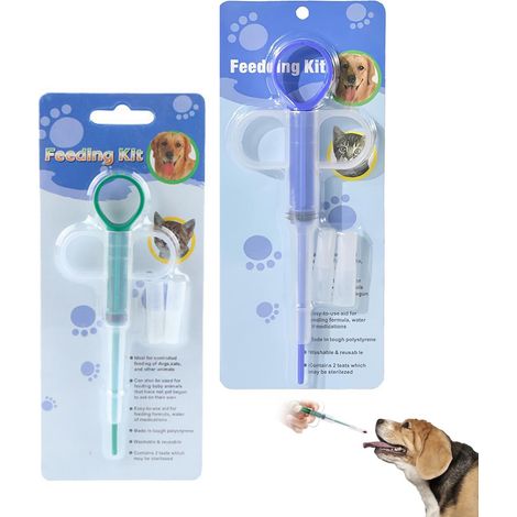 2 Distributeurs de Comprimés pour Chats et Petits Chiens, Lance-Pilule avec Embouts Souples, lance pilule chat Administration Facile des Médicaments, Protège les Dents et les Gencives (1/5)
