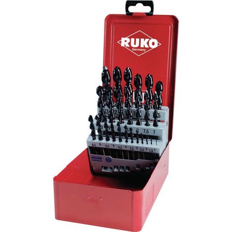 Juego de brocas helicoidales DIN 338 TypN TL 3000 Caja metálica D.1-13x0.5mm HSS TiAlN.