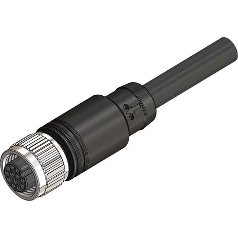 Connecteur industriel pré-câblé RS PRO 12 conducteurs , M12 Femelle, 1m ( Prix pour 1 )