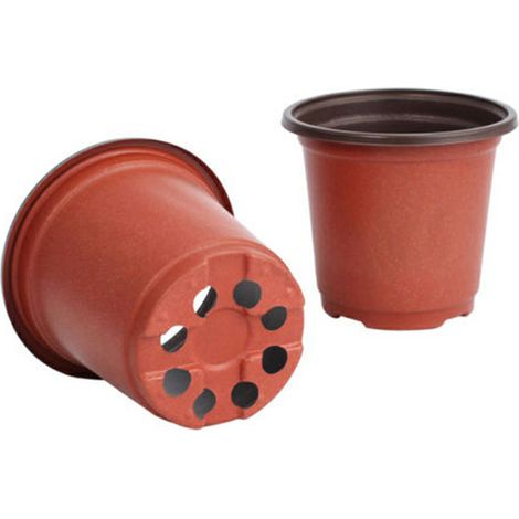 100 Pots en plastique pour plantes et fleurs, godets de pépinière, conteneur de semis, extérieur jardin (1/5)