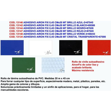 FPLUS adhesivo airon fix 0,45 cmx20 mt brillo rojo-2 67045 , adhesivo airon fix 0,45 cmx20 mt brillo rojo-2 67045