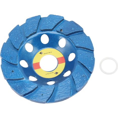 Meule boisseau diamantée 4 pouces pour meuleuse d'angle, pour polissage, bleue (1/5)