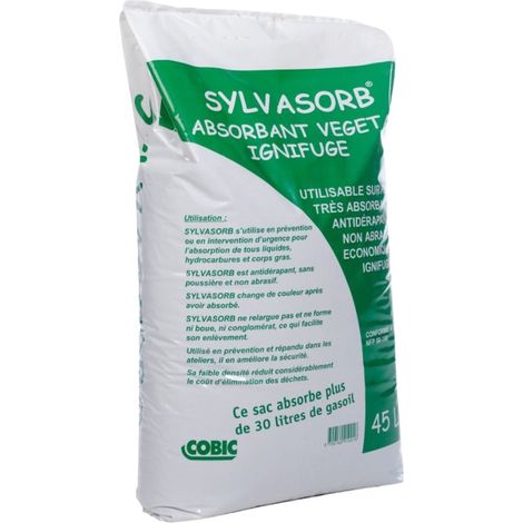 Absorbant végétal 45L agréé DDE SYLVASORB -Cobic